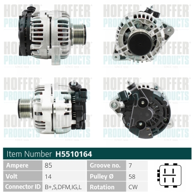 HOFFER H5510164 Alternatore