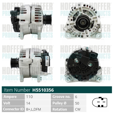 HOFFER H5510356 Alternatore