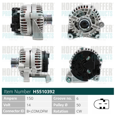 HOFFER H5510392 Alternatore