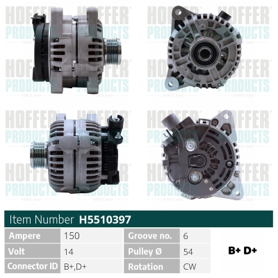 HOFFER H5510397 Alternatore
