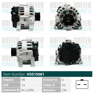 HOFFER H5515081 Alternatore