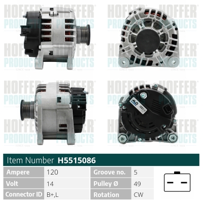 HOFFER H5515086 Alternatore