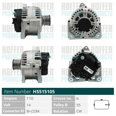 HOFFER H5515105 Alternatore