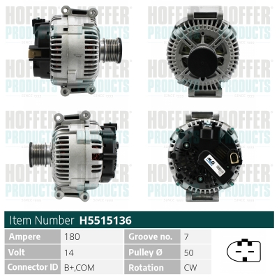 HOFFER H5515136 Alternatore