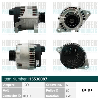 HOFFER H5530087 Alternatore