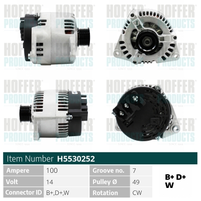 HOFFER H5530252 Alternatore
