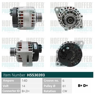 HOFFER H5530393 Alternatore