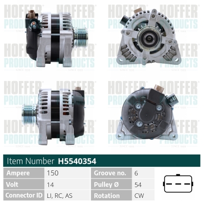 HOFFER H5540354 Alternatore