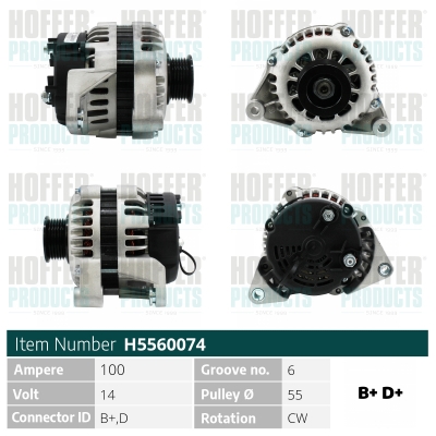 HOFFER H5560074 Alternatore