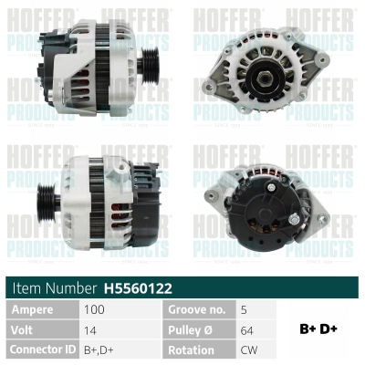 HOFFER H5560122 Alternatore