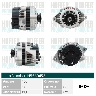 HOFFER H5560452 Alternatore