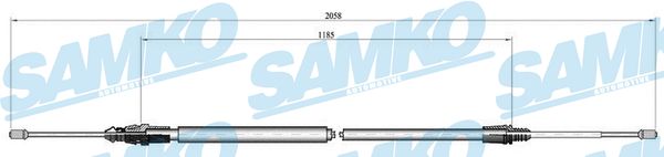 SAMKO C0004B Tažné lanko,...