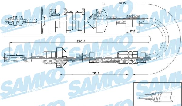 SAMKO C0238C Tazne lanko,...