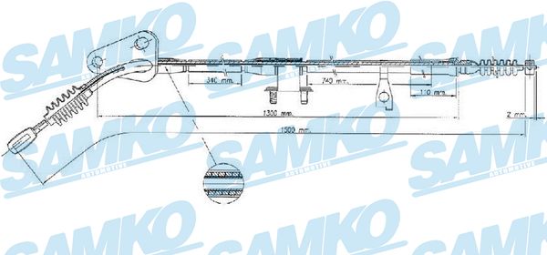 SAMKO C0376B Tažné lanko,...