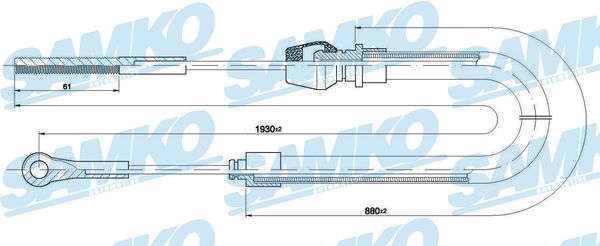 SAMKO C1531B Tažné lanko,...