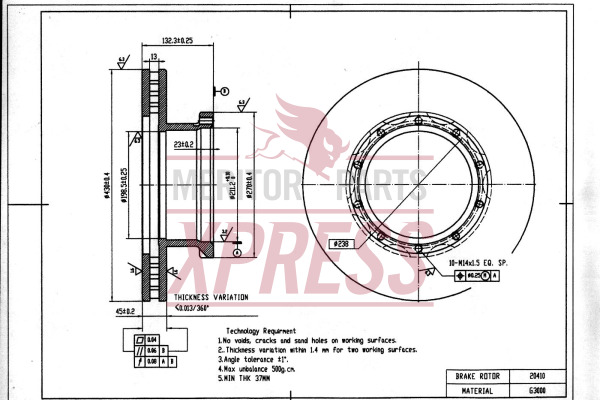 MERITOR MBR5025 BRAKE DISC...