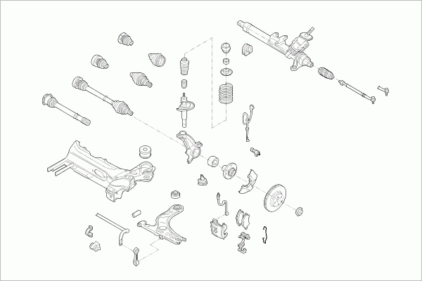 LEMFÖRDER AUDI-A3-FL009 Steering Front Axle for AUDI
