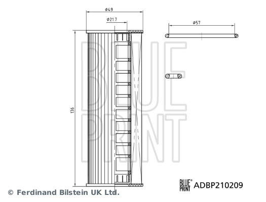BLUE PRINT ADBP210209 Ölfilter