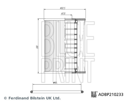 BLUE PRINT ADBP210233 Ölfilter
