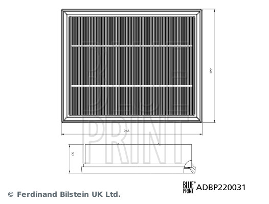 BLUE PRINT ADBP220031 Filtro aria