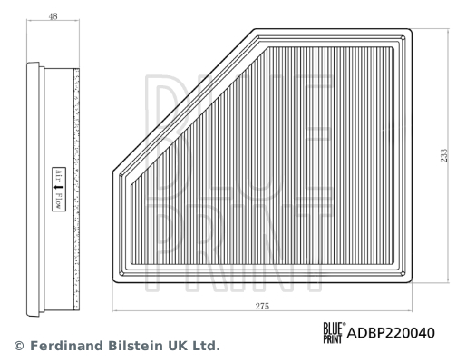 BLUE PRINT ADBP220040 Filtro aria-Filtro aria-Ricambi Euro