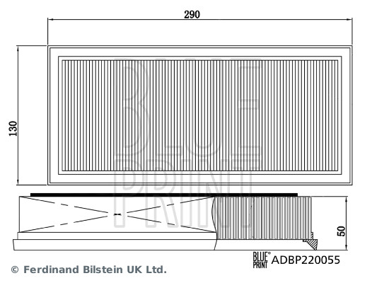 BLUE PRINT ADBP220055 Kit filtro dell’aria