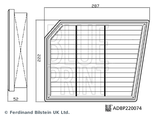 BLUE PRINT ADBP220074 Luftfilter