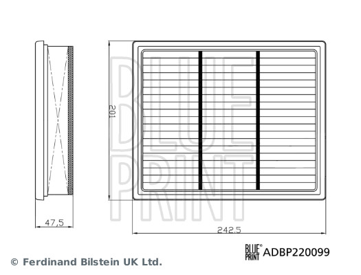 BLUE PRINT ADBP220099 légszűrő