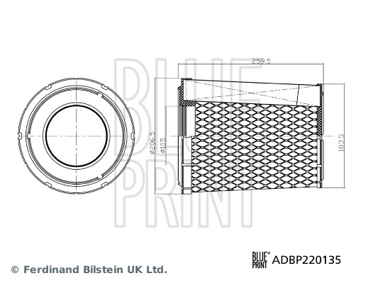 BLUE PRINT ADBP220135 Luftfilter