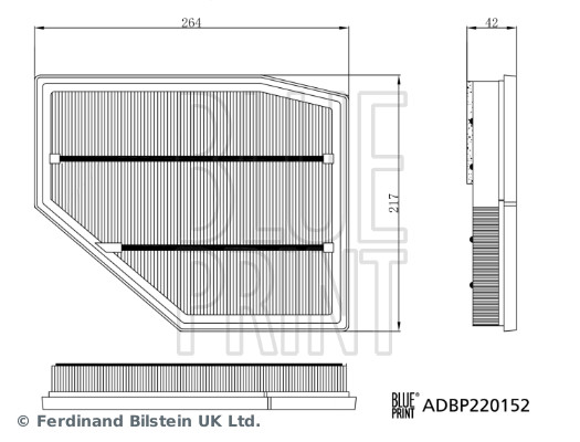 BLUE PRINT ADBP220152 Luftfilter