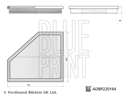 BLUE PRINT ADBP220164 Luftfilter