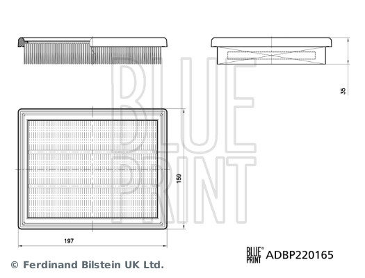 BLUE PRINT ADBP220165 Luftfilter