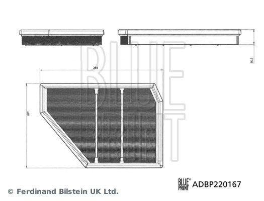 BLUE PRINT ADBP220167 Luftfilter