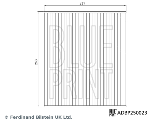 BLUE PRINT ADBP250023 Filtro, Aria abitacolo