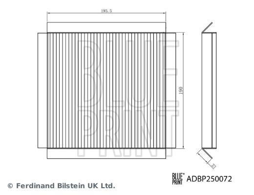 BLUE PRINT ADBP250072 Filter, Innenraumluft