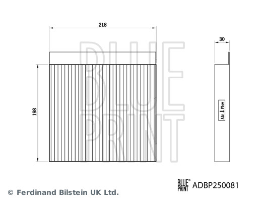 BLUE PRINT ADBP250081 Filter, Innenraumluft