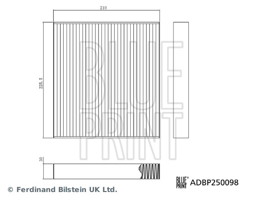 BLUE PRINT ADBP250098 Filter, Innenraumluft