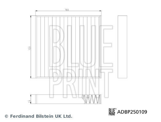 BLUE PRINT ADBP250109 Filter vnútorného priestoru