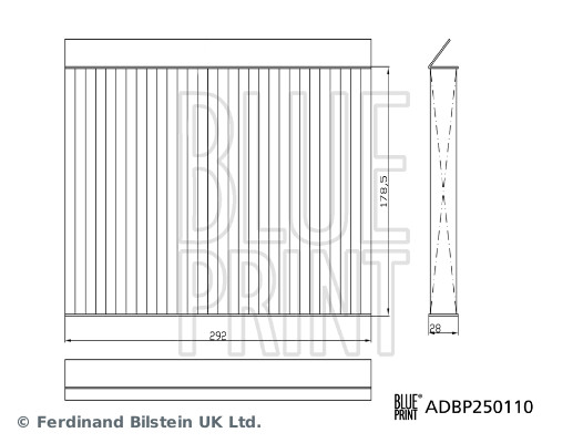 BLUE PRINT ADBP250110 Filter, Innenraumluft