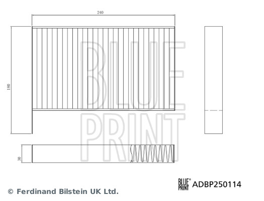 BLUE PRINT ADBP250114 Filter, Innenraumluft
