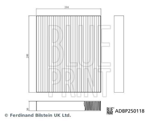 BLUE PRINT ADBP250118 Filter, Innenraumluft