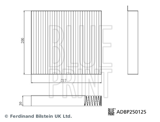 BLUE PRINT ADBP250125 Filter, Innenraumluft