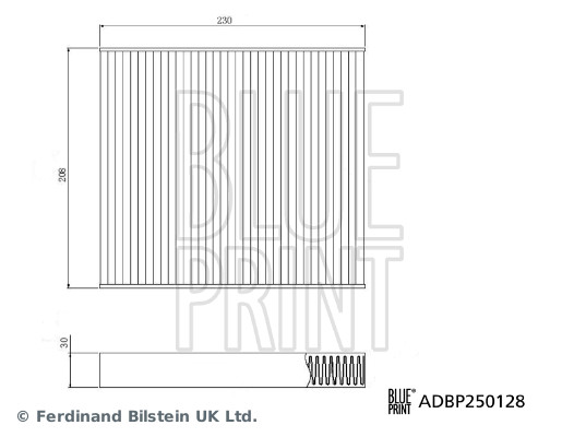 BLUE PRINT ADBP250128 Filter, Innenraumluft