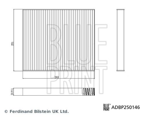 BLUE PRINT ADBP250146 Filter vnútorného priestoru