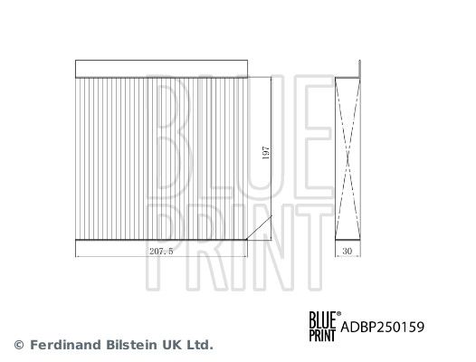 BLUE PRINT ADBP250159 Filter vnútorného priestoru