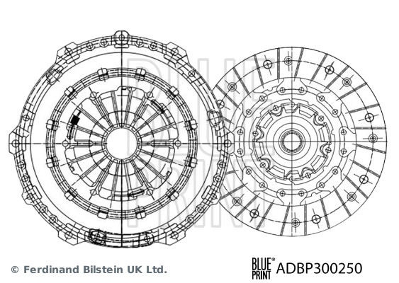 BLUE PRINT ADBP300250 Kupplungssatz