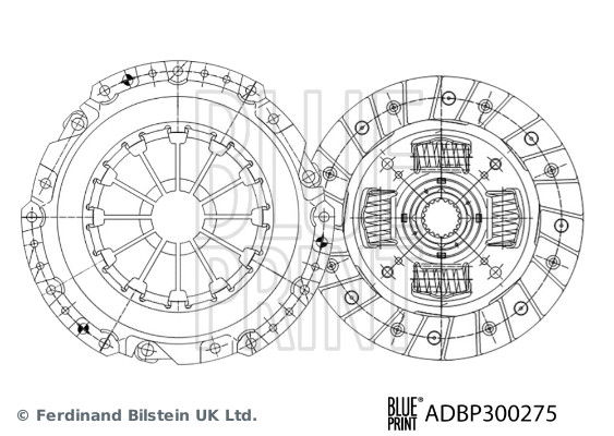 BLUE PRINT ADBP300275 Σετ συμπλέκτη for SUZUKI