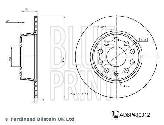 BLUE PRINT ADBP430012 Brake...