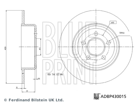 BLUE PRINT ADBP430015 Brake...