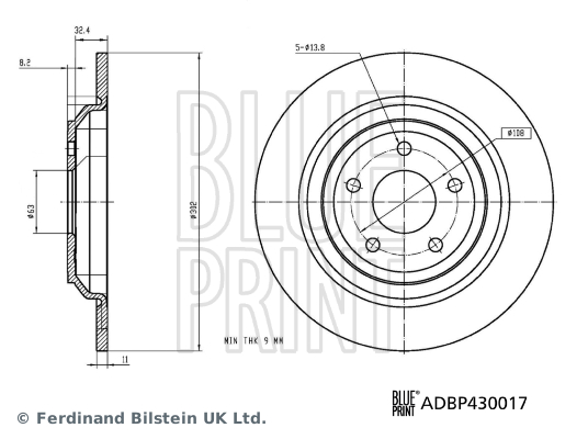 BLUE PRINT ADBP430017 Discofreno-Discofreno-Ricambi Euro